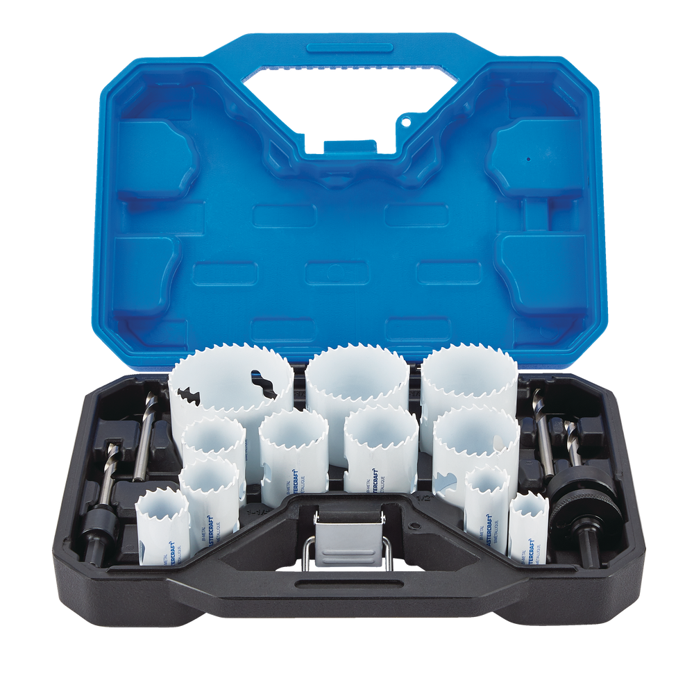 Mastercraft BiMetal Hole Saw Set for Wood, Metal and Plastic, 17pc Canadian Tire