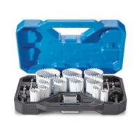 Mastercraft Bi-Metal Hole Saw Set for Wood, Metal and Plastic, 17-pc