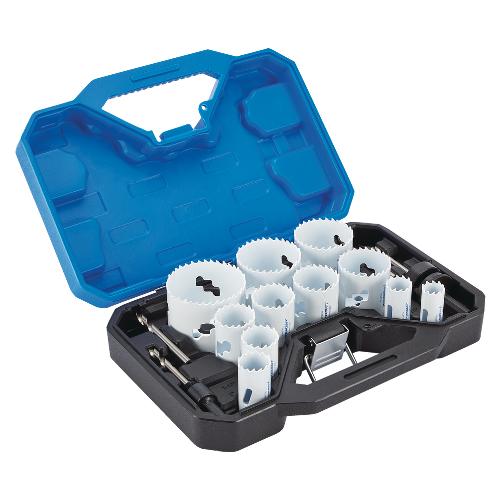 Mastercraft BiMetal Hole Saw Set for Wood, Metal and Plastic, 17pc Canadian Tire