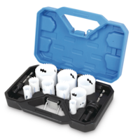 Mastercraft Plumbing and Electric Bi-Metal Hole Saw Set for Metal, Wood, Plastic, 13-pc Front_Three_Fourths_Angled_Left
