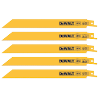 DEWALT DW4821 8-in 18 TPI Bi-Metal Reciprocating Saw Blades for Metal, 5-pk Side_Left