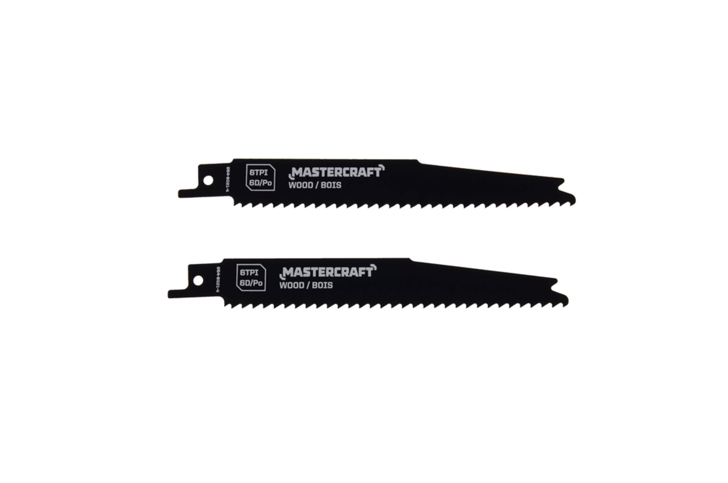 Mastercraft 6-in 6 TPI Cobalt Reciprocating Saw Blades for Wood, 2-pk Side_Right