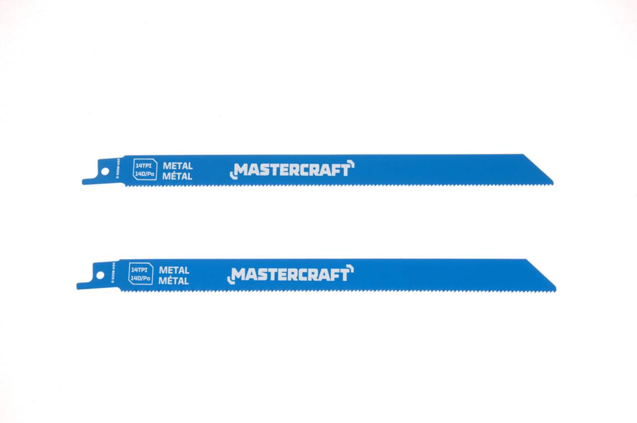 Mastercraft 6 in 14 TPI HSS Reciprocating Saw Blades for Wood Metal Plastic 2 pk