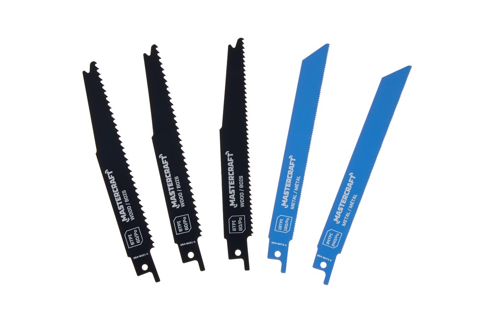 Mastercraft HSS and Cobalt Reciprocating Saw Blade Set for Wood, Metal