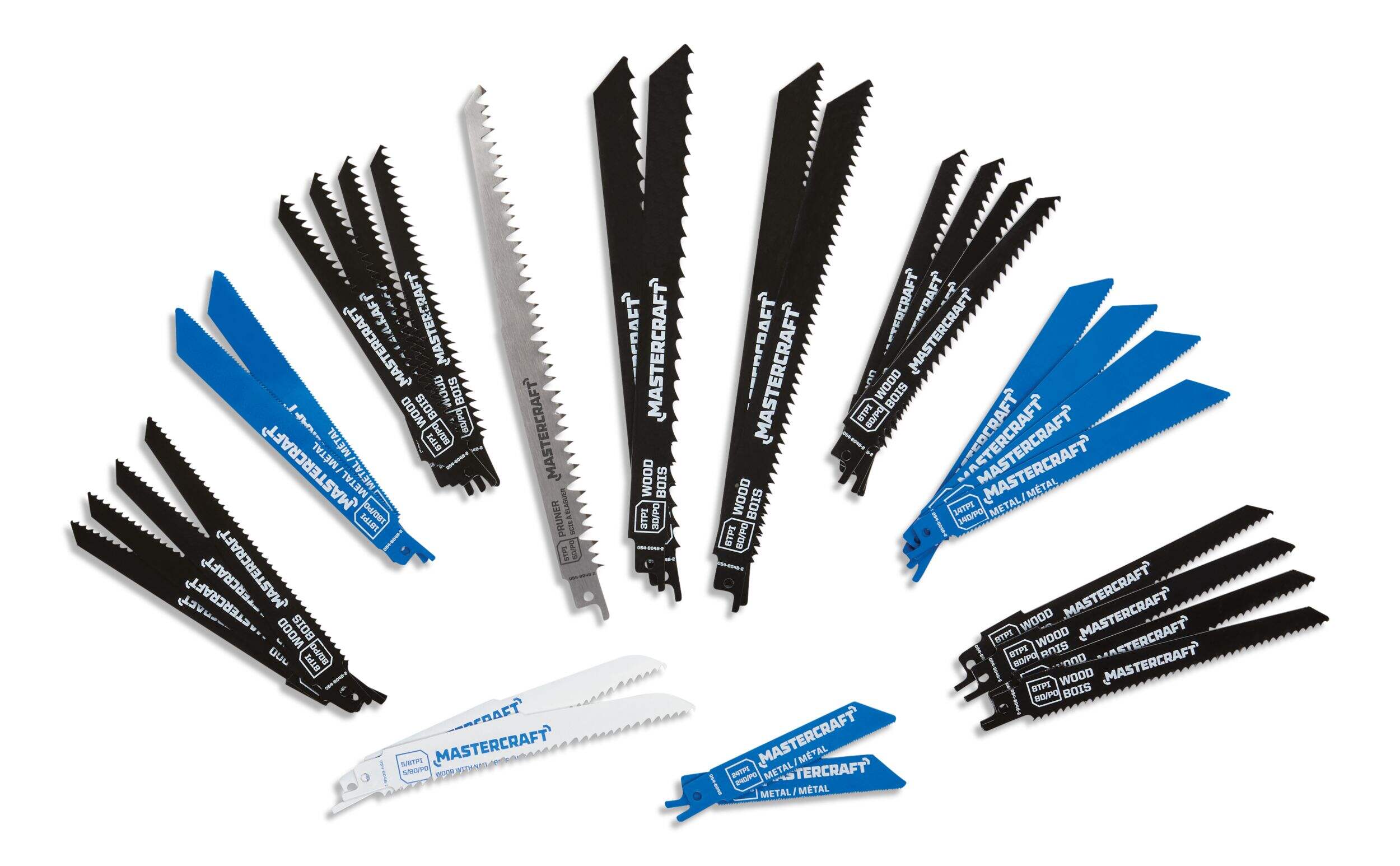 Mastercraft Reciprocating Saw Blade Set for Wood, Metal, 32-pc Composite_or_Mixed