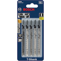 Bosch 2.95-in HCS Jigsaw Blades for Wood, Laminate, Plastic, 5-pk Front_Flat