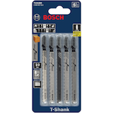 Bosch 3.03-in HCS Jigsaw Blades for Wood, Laminate, Plastic, 5-pk Front_Flat