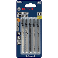 Bosch 3.03-in HCS Jigsaw Blades for Wood, Laminate, Plastic, 5-pk Front_Flat