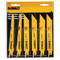 DEWALT Reciprocating Saw Blades, 6-pc Front_Flat