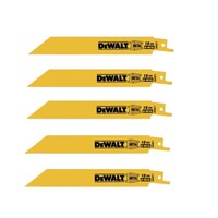 DEWALT 6-in 18 TPI Cobalt Reciprocating Saw Blades for Metal, 5-pk Side_Left