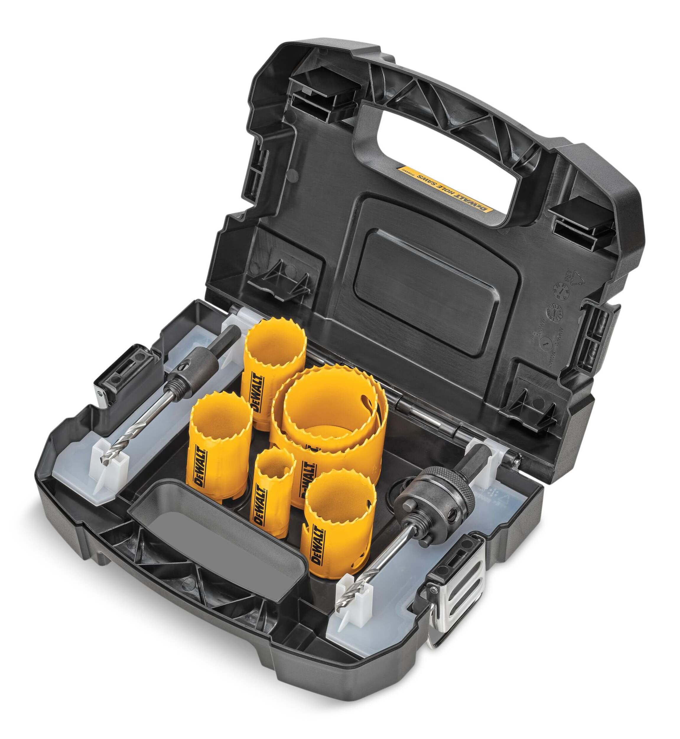 Ensemble de scie-cloche DeWALT, 9 pièces, trou bimétallique, service intense Overhead_Plunge