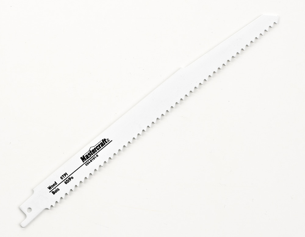 Mastercraft 9in 6 TPI BiMetal Reciprocating Saw Blades for Wood, 2pk