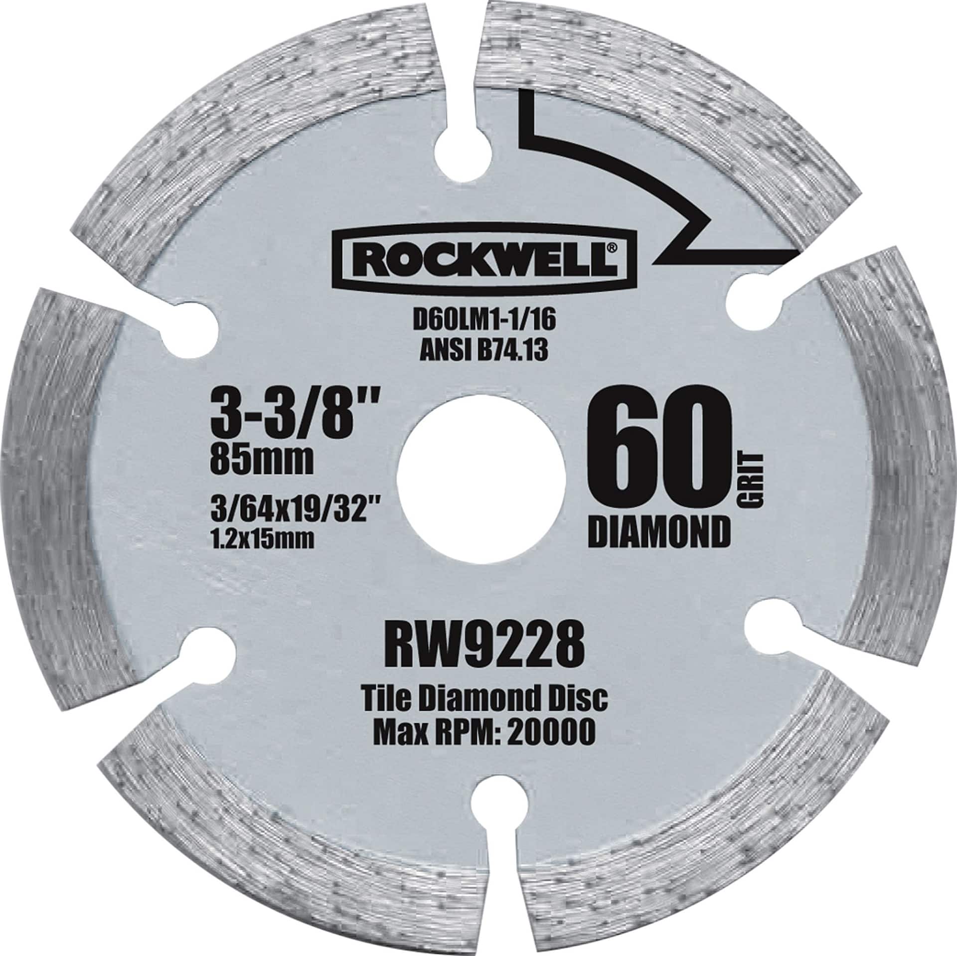 Rockwell Versacut 3-3/8-in Diamond Coated Circular Saw Blade for
