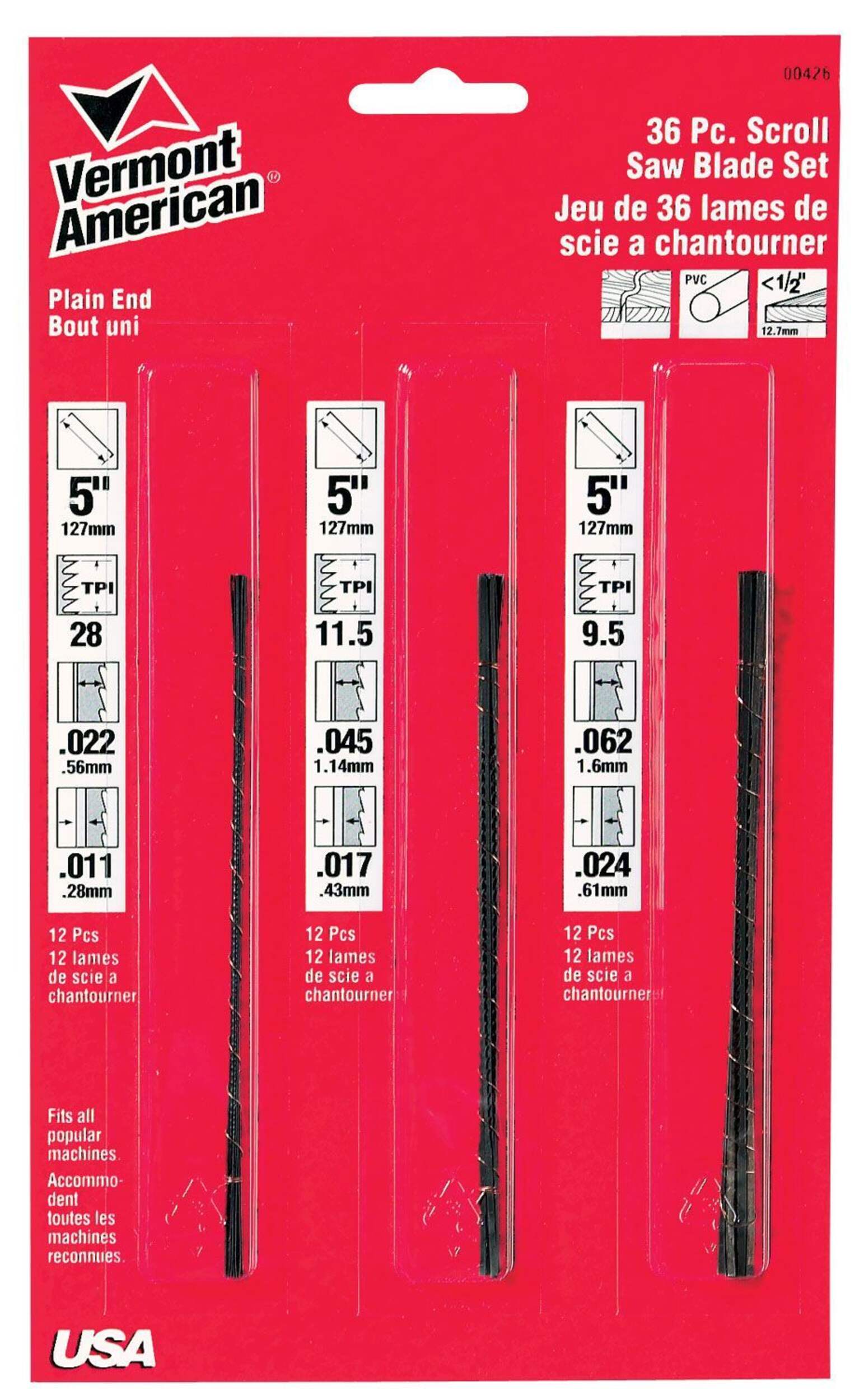 Assorted Scroll Saw Blades Front_Flat