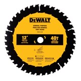 DEWALT DWA11240 40T Carbide Tipped Circular Saw Blade for Wood, 12-in Front_Flat