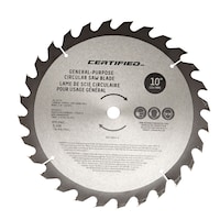 Certified 10-in 24T Carbide Tipped Circular Saw Blade for Wood Front_Flat