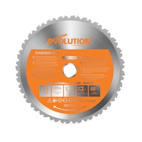 Evolution 10-in 28T Carbide Tipped Circular Saw Blade for Plastic, Wood, Steel Front_Flat
