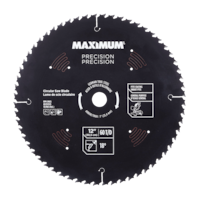 MAXIMUM Precision 12-in 60T Carbide Tipped Circular Saw Blade for Wood Front_Flat