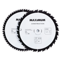 MAXIMUM 10-in 28T & 60T Carbide Tipped Circular Saw Blade Set for Wood, 2-pc Front_Flat