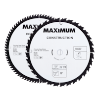 MAXIMUM 12-in 32T & 80T Carbide Tipped Circular Saw Blade Set for Wood, 2-pc Front_Flat