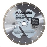 MAXIMUM 10-in 18T Segmented Diamond Coated Rim Blade for Concrete, Cement, Stone Front_Flat