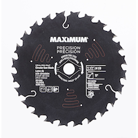 MAXIMUM 6-1/2-in 24T Carbide Tipped Circular Saw Blade for Wood Front_Flat
