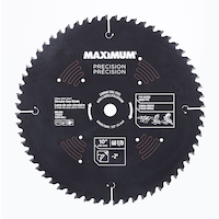 MAXIMUM 10-in 60T Carbide Tipped Circular Saw Blade for Wood Front_Flat