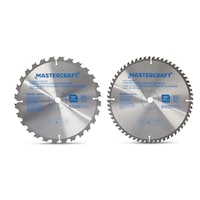 Lame de scie circulaire Mastercraft, 28 et 60 dents en carbure, pour le bois, 10 po, paq. 2 Front_Flat