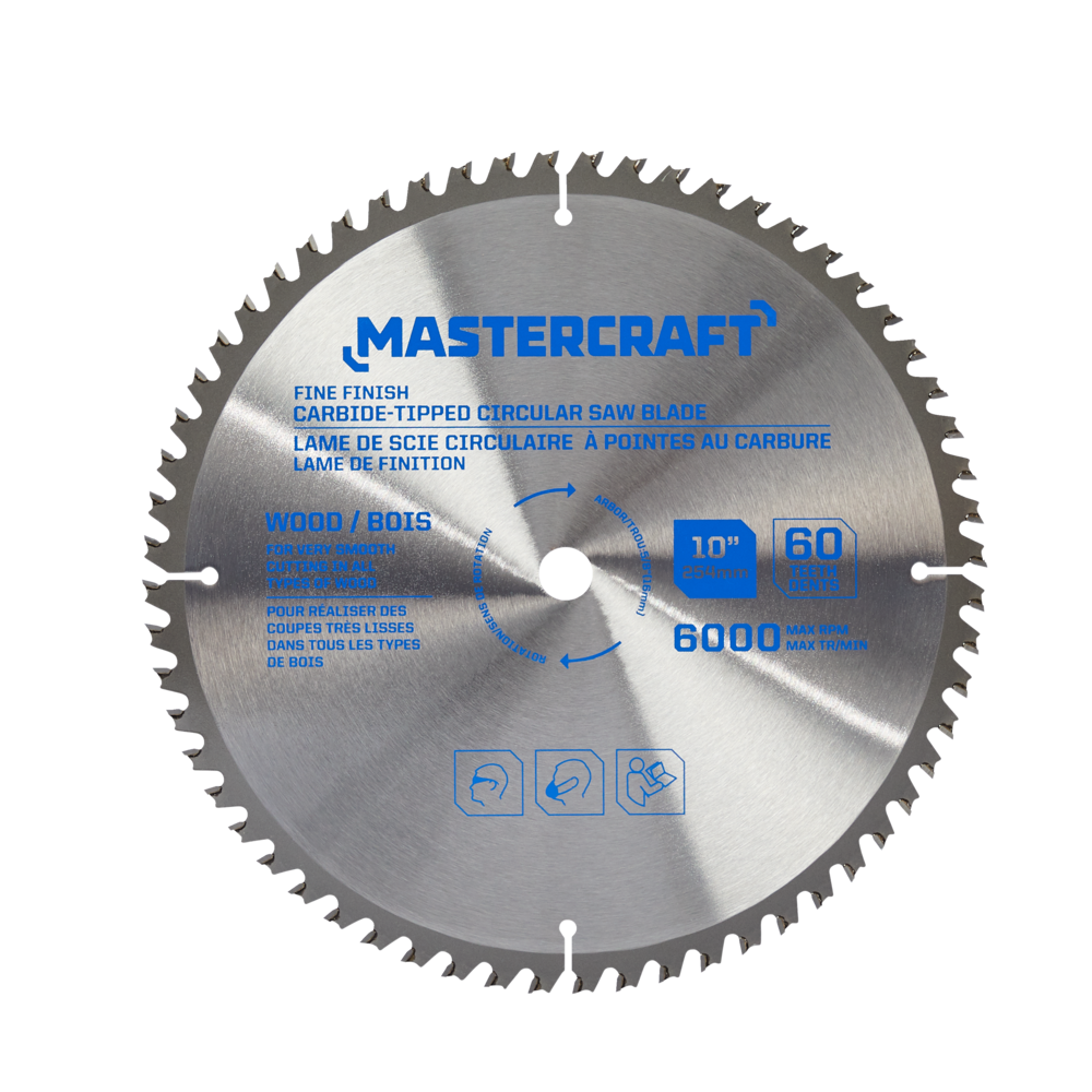 Mastercraft 10-in 60T Carbide Tipped Circular Saw Blade for Wood Canadian  Tire