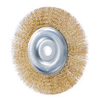 Mastercraft 6-in Crimped Metal Coarse Wire Wheel Brush, 5/8-in Arbor Front_Angled_Left