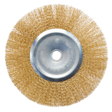 Mastercraft 8-in Crimped Steel Fine Wire Wheel Brush, 5/8-in Arbor Front_Flat