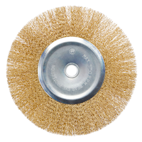 Mastercraft 8-in Crimped Steel Fine Wire Wheel Brush, 5/8-in Arbor Front_Flat