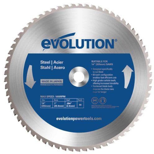 Evolution 14-in 66T Carbide Tipped Circular Saw Blade for Ferrous