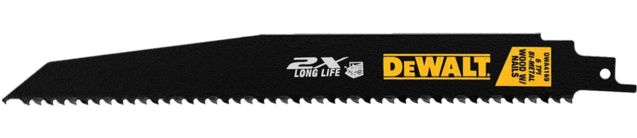 DEWALT DWA4169 9 in 6TPI 2X Reciprocating Saw Blade 5 pk