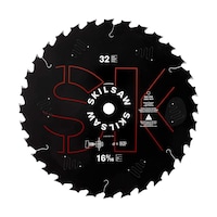 SKILSAW SPT1000 16-5/16-in 32T Carbide Tipped Circular Saw Blade for Wood Front_Flat