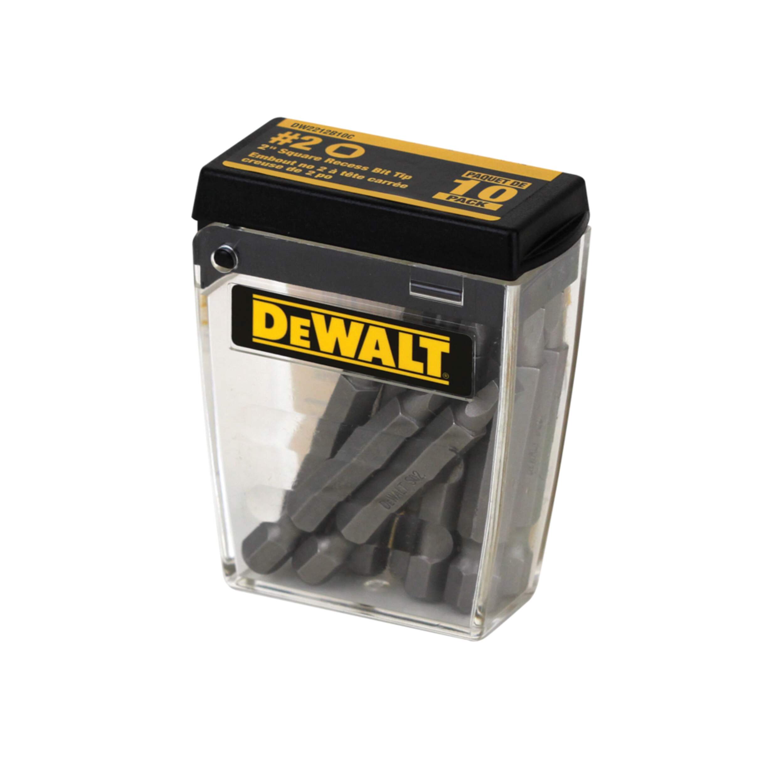 DEWALT DW2212B10C 2-in #2 Square Head Recess Bit Tip, 10-pk Overhead_Plunge