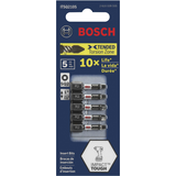 Bosch Impact Tough Robertson Insert Bits, 1-in, 5-pc Front_Flat