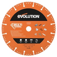 Evolution Multi-Purpose Diamond Saw Blade with Segmented Edge, 7/8-in Arbor, 9-in Front_Flat