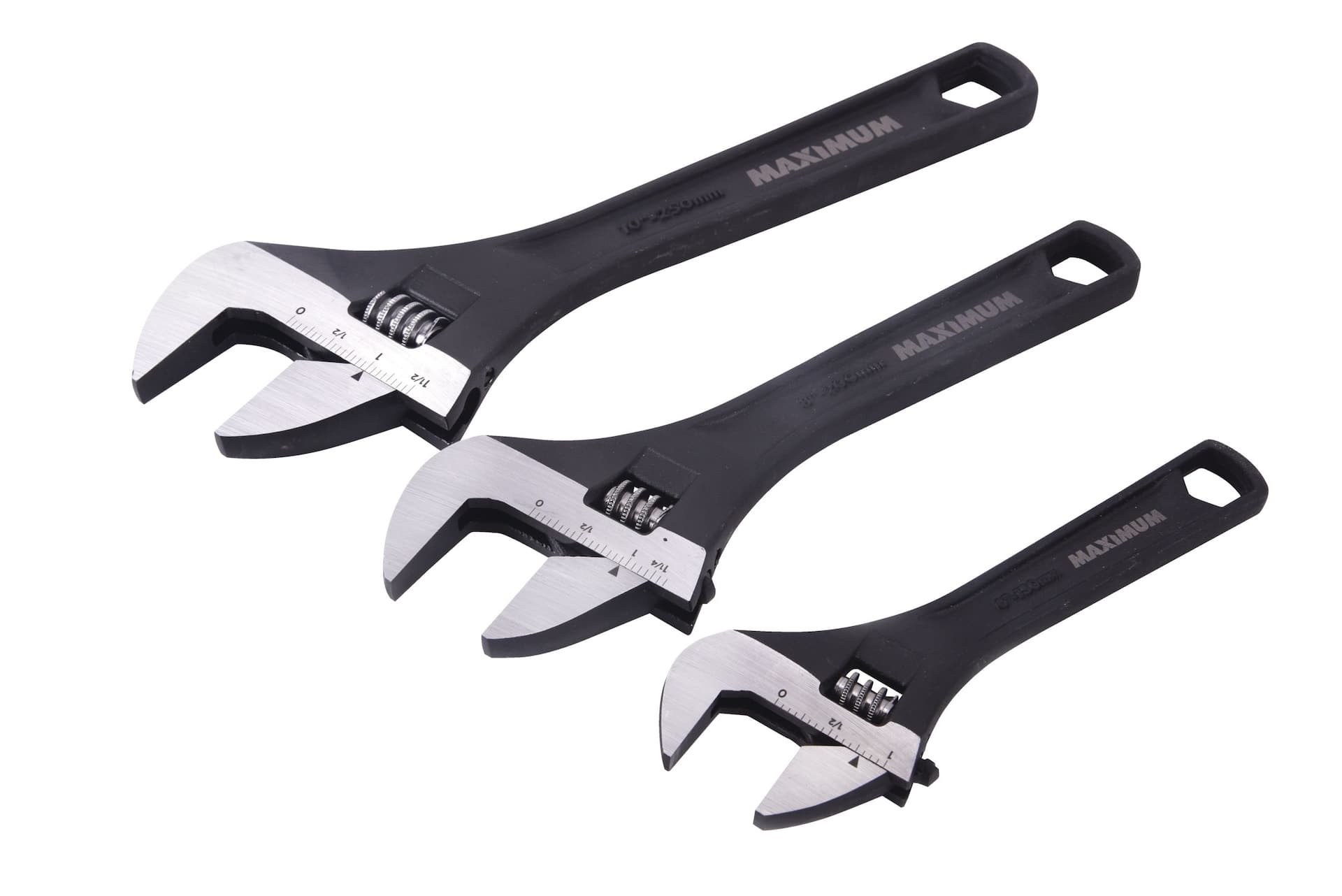 MAXIMUM Wide-Jaw Adjustable Wrench Set, 3-pc, 6-in, 8-in & 10-in