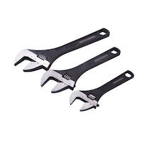 MAXIMUM Wide-Jaw Adjustable Wrench Set, 3-pc, 6-in, 8-in & 10-in Front_Three_Fourths_Angled_Left
