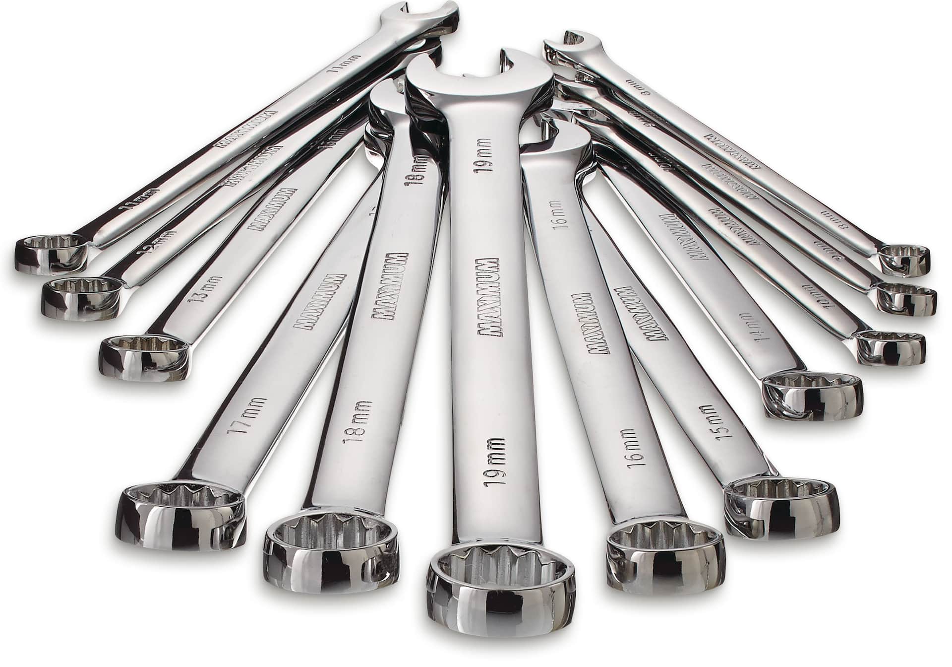 MAXIMUM Clinch Long Beam Wrench Set, Metric, 12-pc