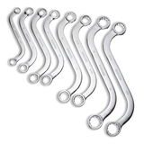 MAXIMUM Obstruction Wrench Set, SAE/Metric, Nickel-Chrome Plating, 8-pc Overhead_Flat
