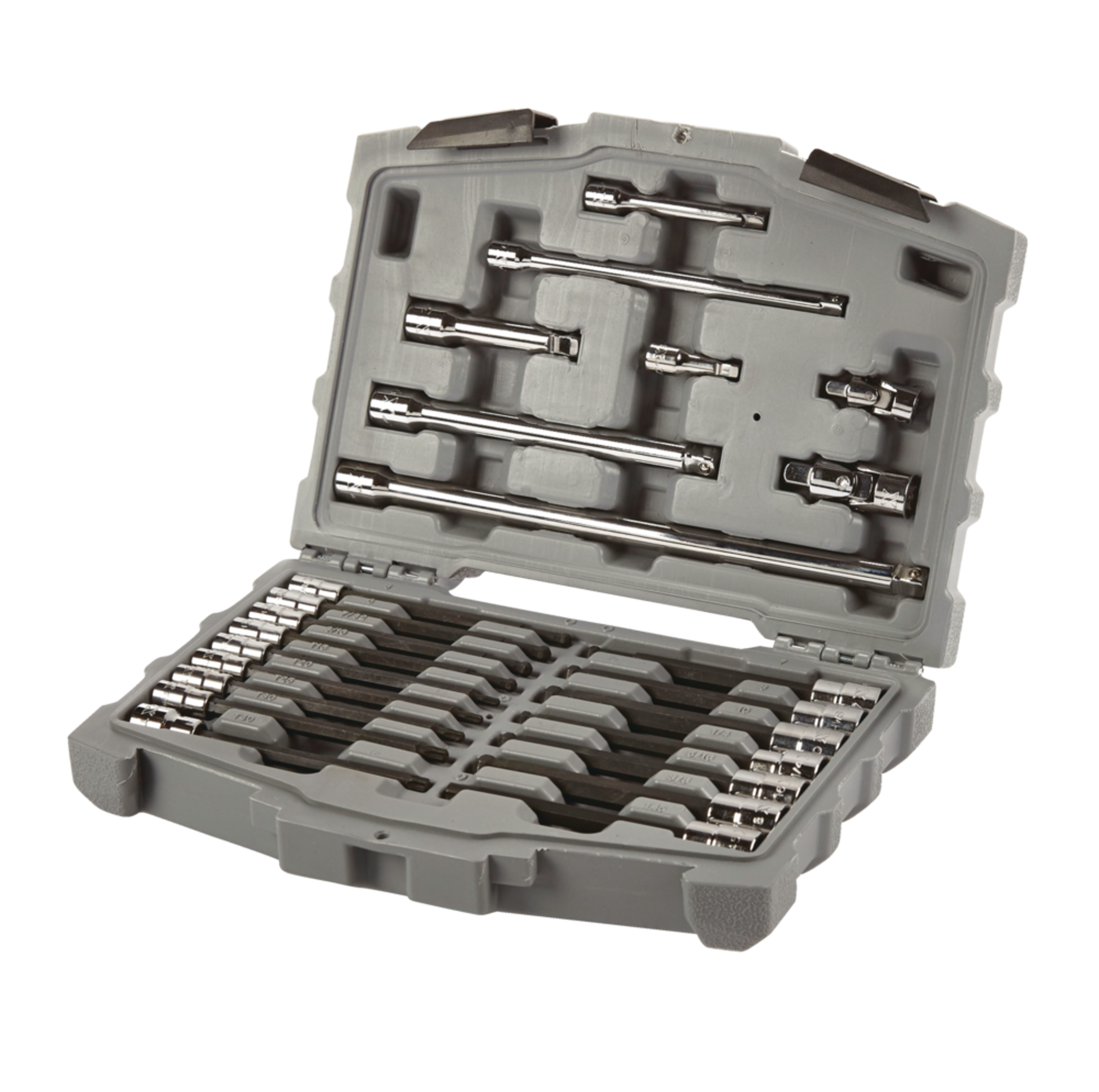 MAXIMUM Long Arm Hex Bit Socket & Extension Set, 24-pc Front_Angled_Left