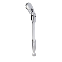 MAXIMUM 1/4-in Drive 90-Tooth Flex Ratchet, CRV, Chrome Plating, 7-in Back_Angled_Left