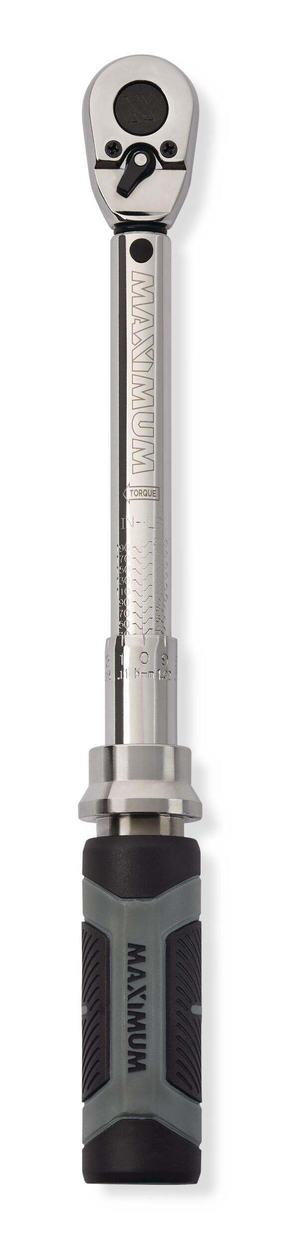 MAXIMUM Torque Wrench, 1/4-in Drive, 40-200 in-lb Front_Flat