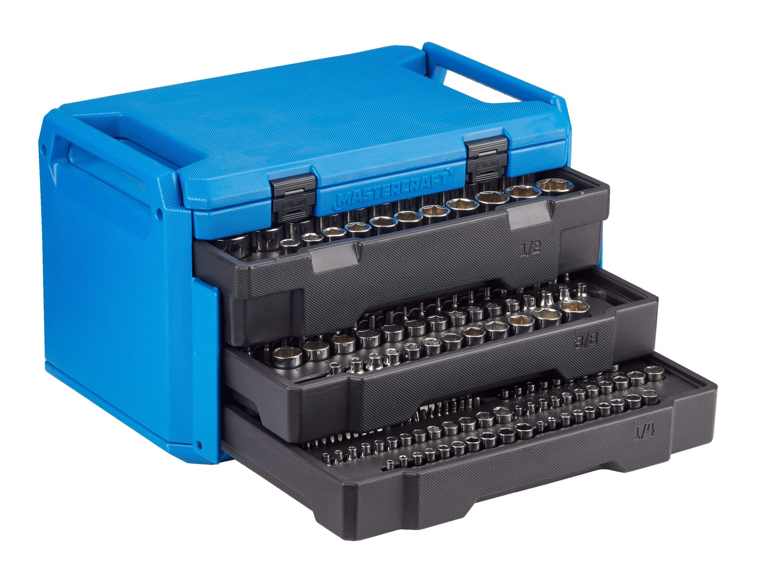 Mastercraft Socket Set, 270pc, SAE / Metric, CRV, NickelChrome