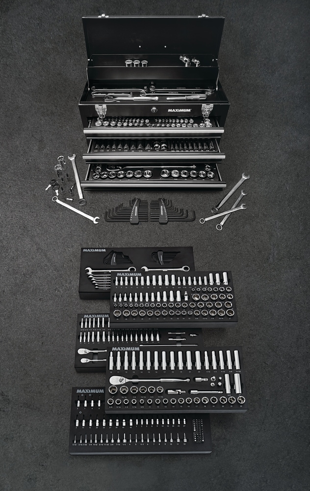 MAXIMUM Professional Grade Socket Set, 346-pc, CRV, Nickel-Chrome Plating Front_Elevated