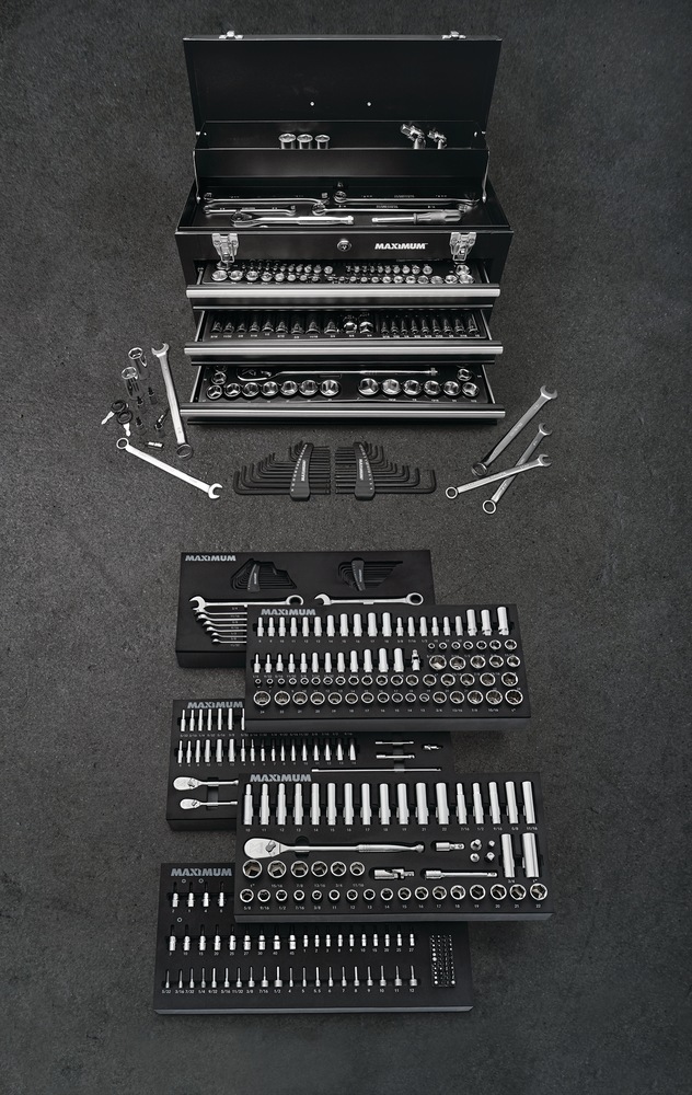 MAXIMUM Professional Grade Socket Set, 346pc, CRV, NickelChrome