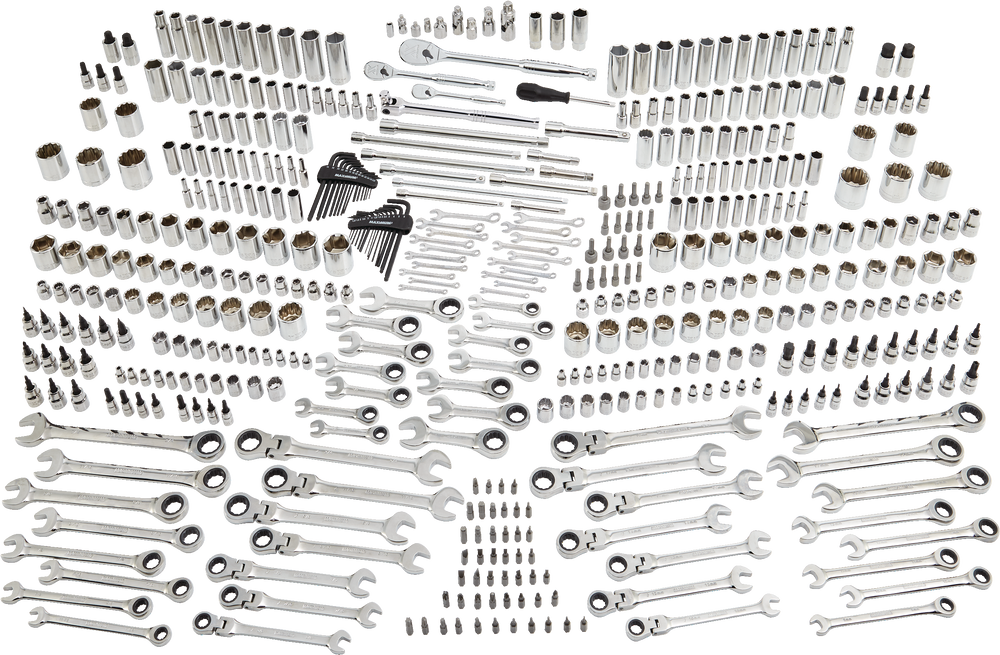 MAXIMUM Master Socket & Wrench Set, 500pc, CRV, NickelChrome Plating