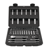 MAXIMUM 1/4-in Drive Professional Grade Socket Set, 49-pc, SAE/Metric, CRV, Nickel-Chrome Plating Front_Elevated